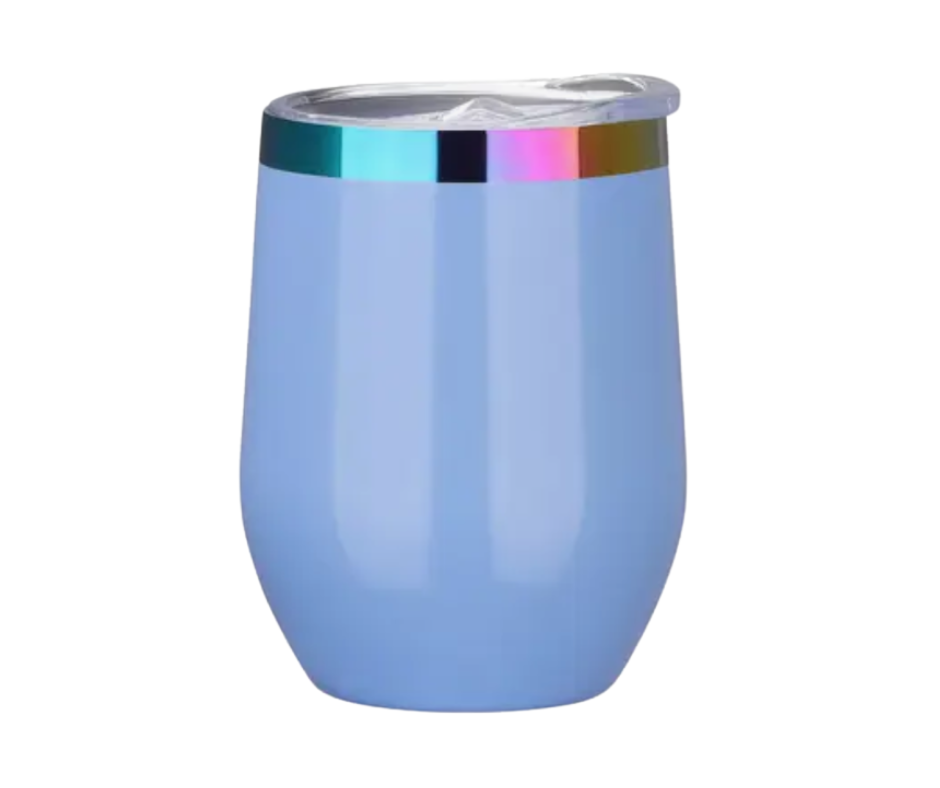 BLUE WINE TUMBLER WITH ETCHING