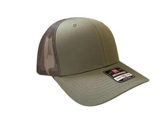 GREEN & CAMO HAT (WITH LASER ETCHED PATCH)