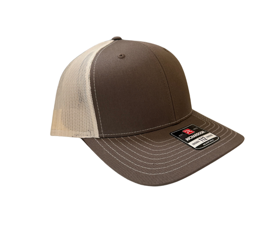 BROWN & TAN HAT (WITH LASER ETCHED PATCH)