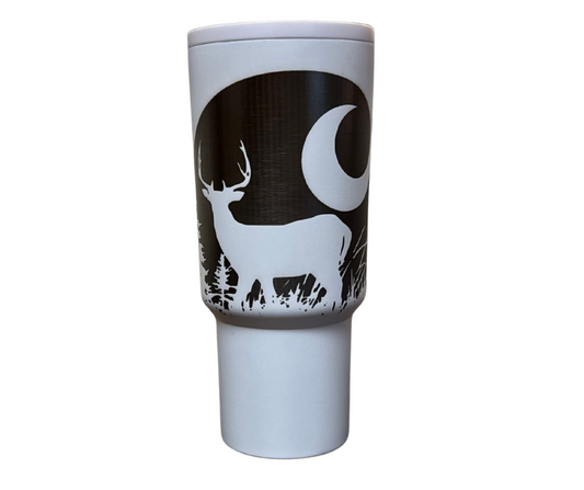 WHITE 30OZ ENGRAVED